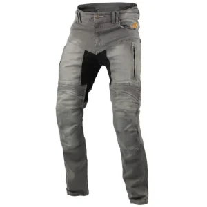 Zlevněný TRILOBITE pánské kalhoty 661 PARADO SLIM FIT šedé prodloužené