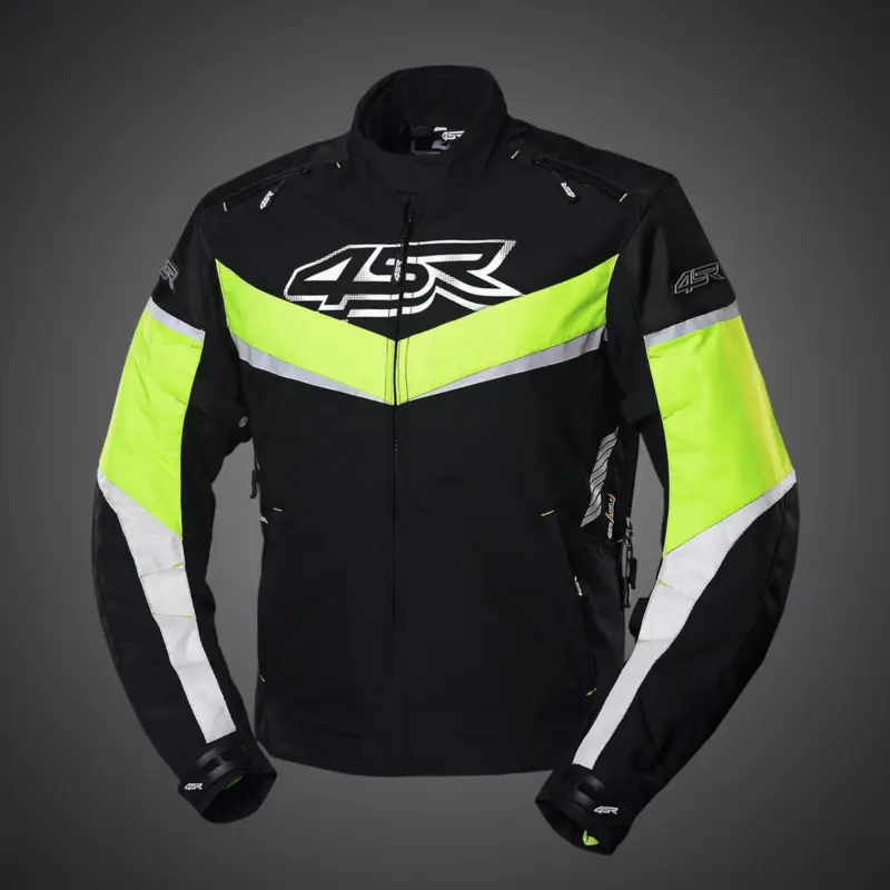 Pouze Dnes 4SR Pánská textilní moto bunda Young Gun Nitro černá šedá fluo