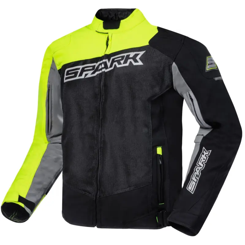 Autentický SPARK pánská textilní moto bunda MONTAUK fluo