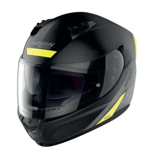 NOLAN Integrální moto přilba N60-6 N-com STAPLE 42 černá fluo žlutá matná Sezónní Sleva