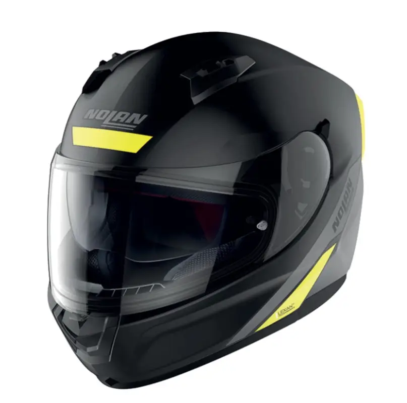 NOLAN Integrální moto přilba N60-6 N-com STAPLE 42 černá fluo žlutá matná Sezónní Sleva