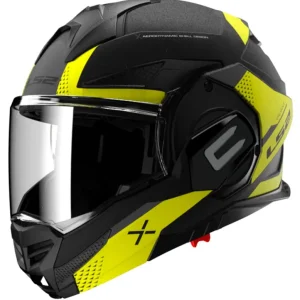 Zlevněný LS2 Překlopná moto přilba FF901 Advant X OBLIVION Matt Black H-V Yellow