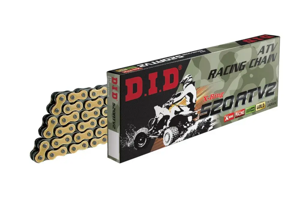 Nakupujte Hned ATV X-Kroužkový řetěz D.I.D Chain 520ATV2 94 článků Zlatá/Černá