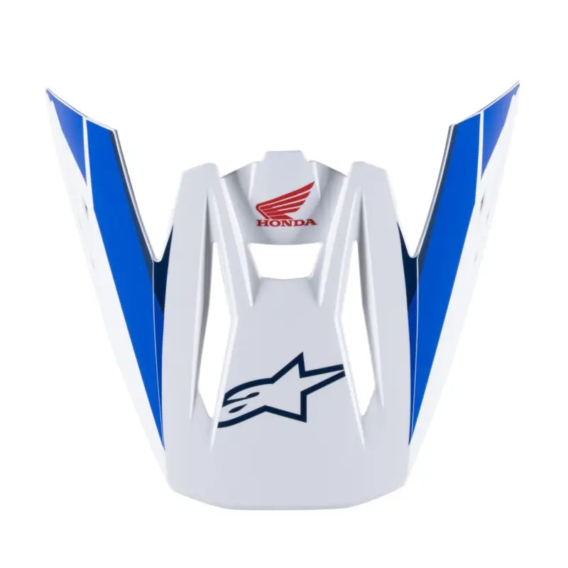 Cenový Hit ALPINESTARS kšilt pro helmy S-M5 HONDA kolekce (bílá/modrá/červená) 2024