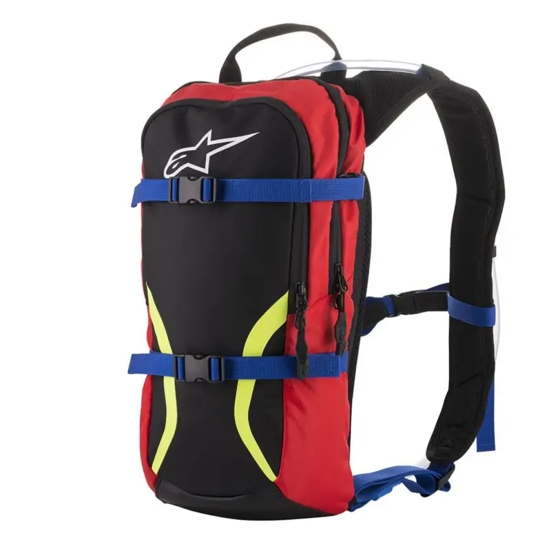 Novinka hydrobag IGUANA, ALPINESTARS (černá/modrá/červená/žlutá fluo, celkový objem 6 l, objem hydrobagu 1,5 l)