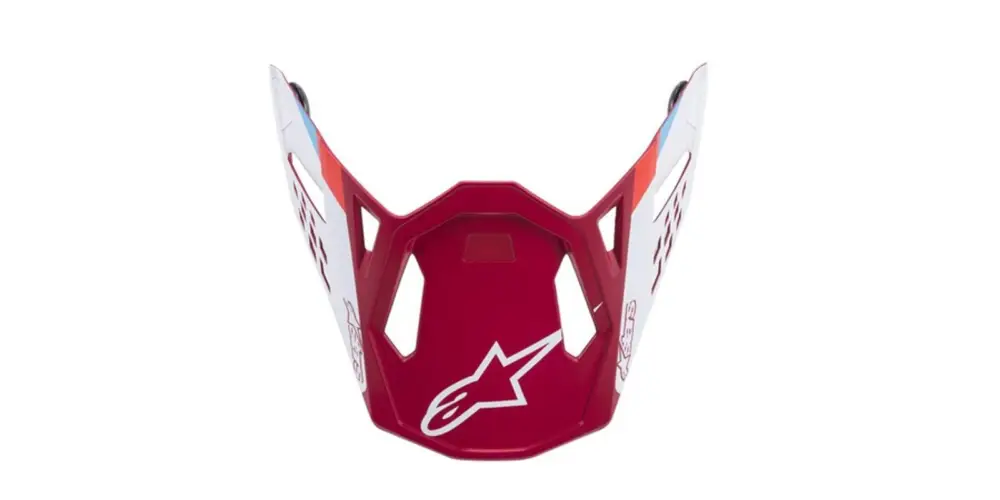 Novinka ALPINESTARS kšilt pro helmy SUPERTECH S-M8 CONTACT (červená/bílá matná)