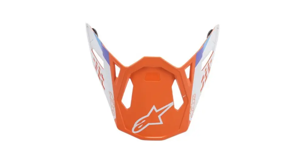 Originální ALPINESTARS kšilt pro helmy SUPERTECH S-M8 CONTACT (oranžová/bílá matná)