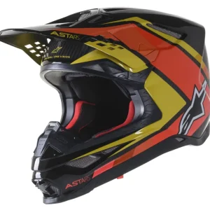 Přilba ALPINESTARS SUPERTECH S-M10 CARBON META2 2023 (černá/žlutá/oranžová lesklá) Jen Po Omezenou Doba