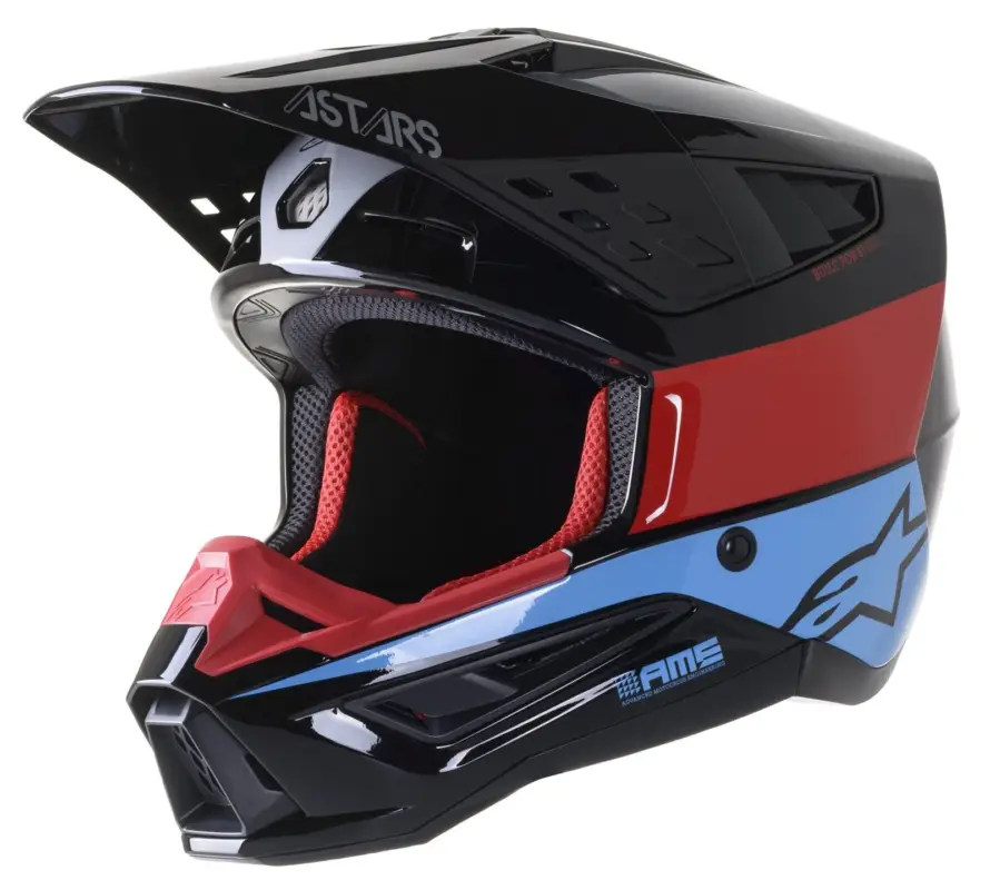 Objednat Nyní Přilba ALPINESTARS S-M5 BOND 2023 (černá/červená/azurová lesklá)