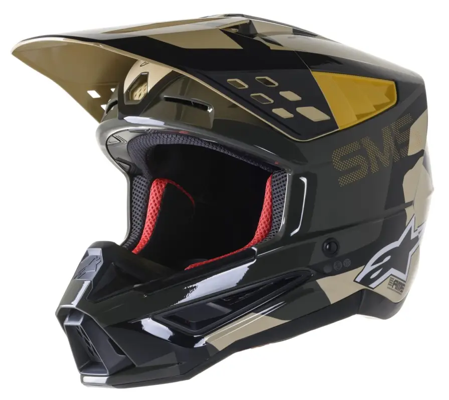 Must-Have Přilba ALPINESTARS S-M5 ROVER 2023 (pískový maskáč/mandarinka lesklá)
