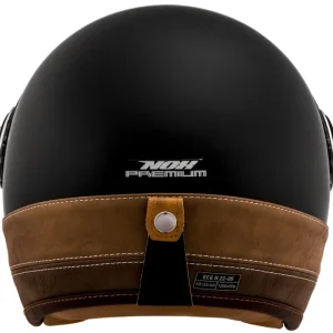 Přilba NOX PREMIUM HERITAGE (černá matná, hnědá kůže) Cenový Hit