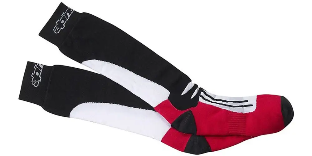 ALPINESTARS ponožky RACING ROAD COOLMAX® (černá/bílá/červená) Akční Cena