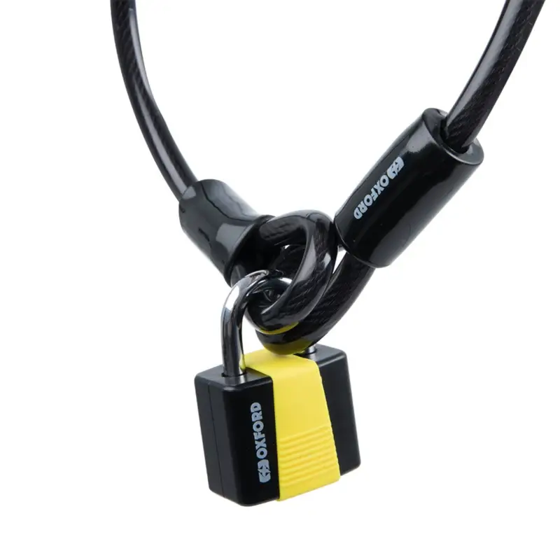 Poslední Šance zámek LOOP LOCK10 s visacím zámkem, OXFORD (délka lanka 1,8 m, průměr lanka 10 mm)