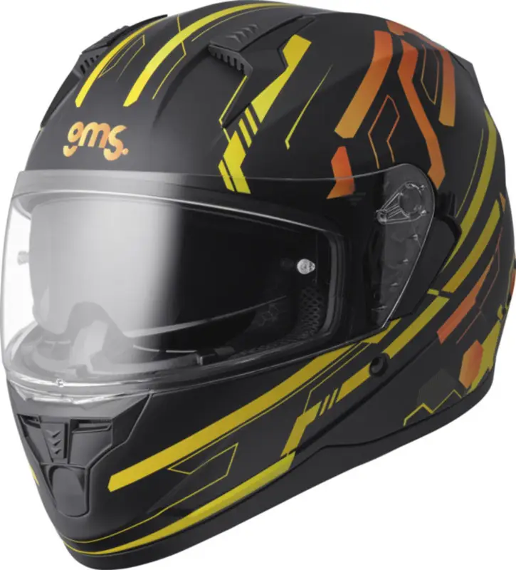 Integrální helma GMS HEXAGO ZG12501 žluto - oranžové L Novinka