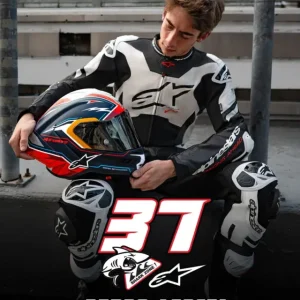 přilba SUPERTECH R10 limitovaná edice PEDRO ACOSTA, ALPINESTARS (modrá/červená/bílá matná) 2025 Horká Nabídka