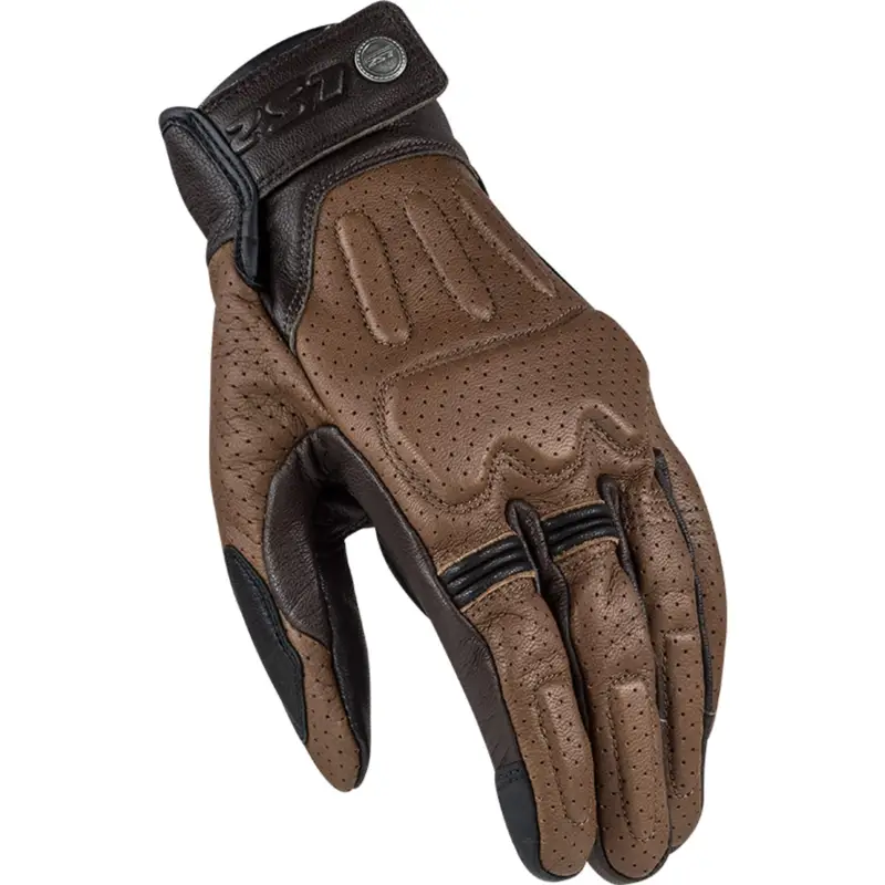 LS2 Pánské kožené moto rukavice RUST BROWN LEATHER Nízká Cena