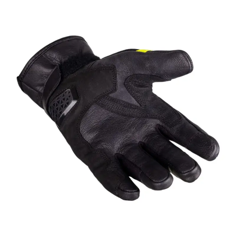 W-TEC Pánské kožené moto rukavice Kudavo - černá-fluo Autentický