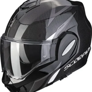 Výhodná Nabídka SCORPION překlopná moto přilba EXO-TECH EVO CARBON TOP černo/bílá