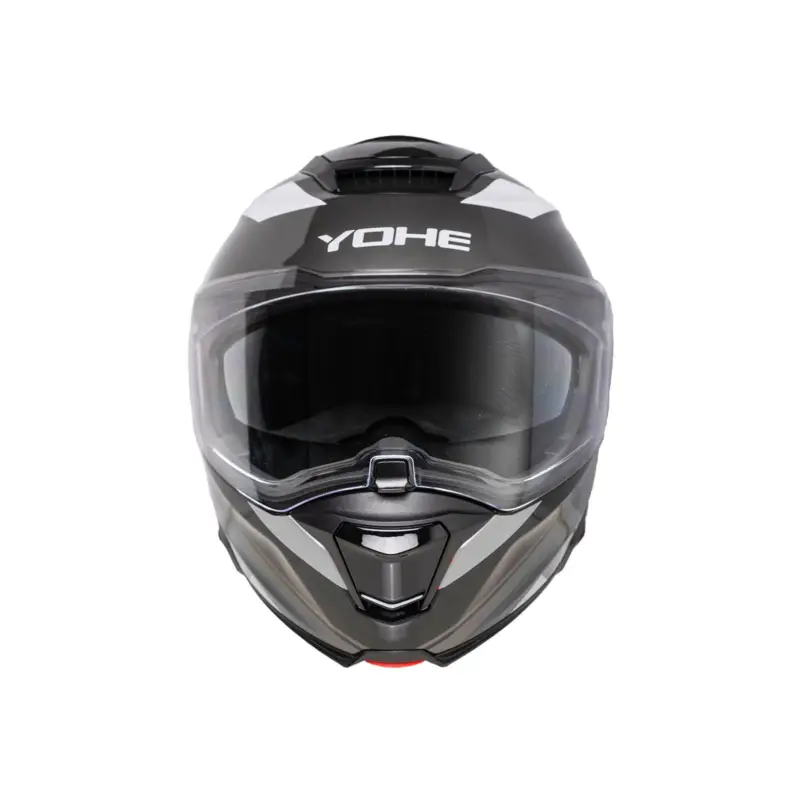 YOHE Výklopná moto přilba 937 Double Visor Černá Šedá Sleva