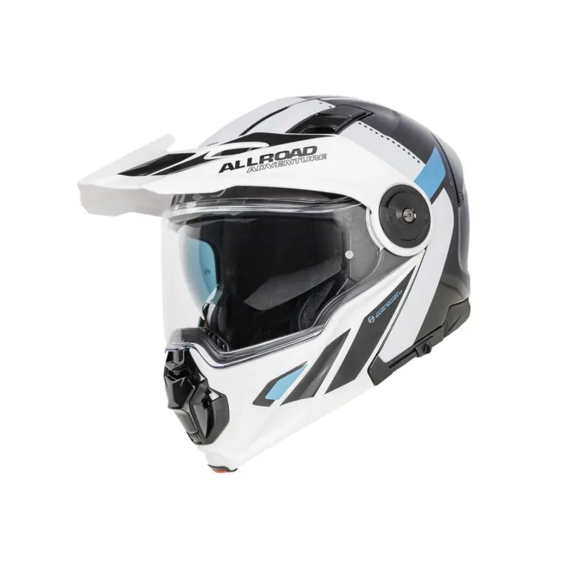 Výprodej YOHE Enduro moto přilbaFG102 Double Visor Černá Bílá Modrá