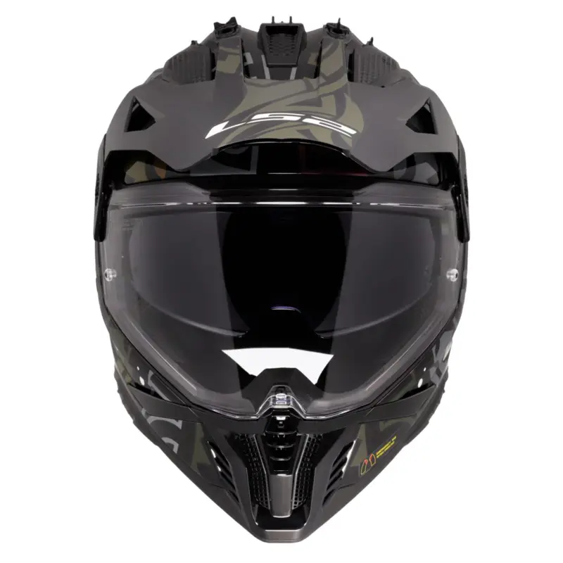 LS2 Enduro moto přilba MX702 PIONEER II RANGI BLACK Ihned K Objednání