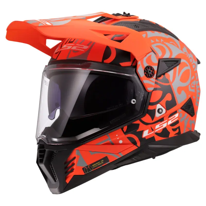 LS2 Enduro moto přilba MX702 PIONEER II RANGI ORANGE Bezpečná Platba