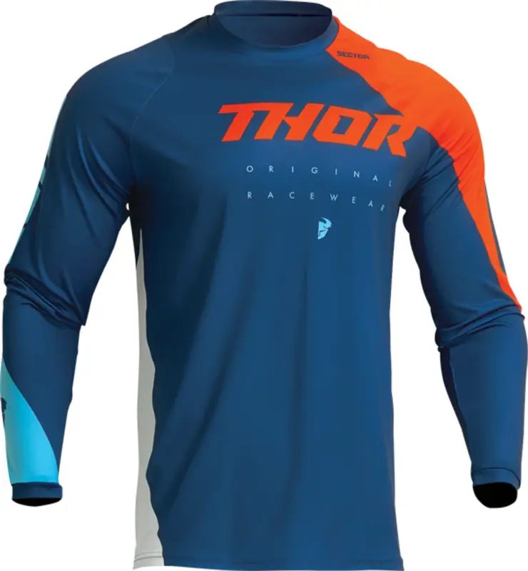 Nová Kolekce THOR dres Sector Edge tm.modrá/oranžová