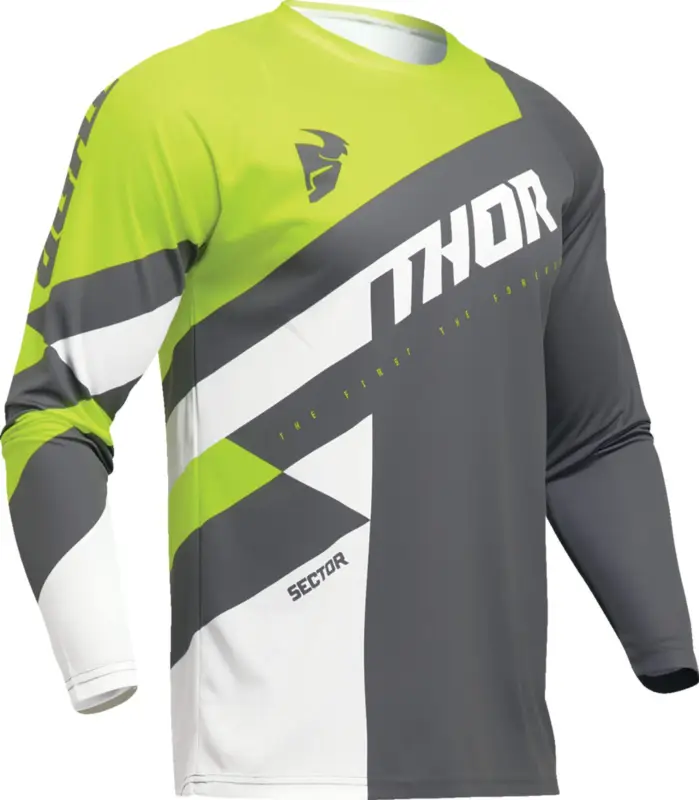Časově Omezené THOR dres SECTOR CHECKER tm.šedá/žlutá