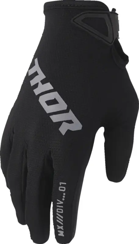 Rychlé Dodání Dětské moto rukavice THOR Youth Ridemode Static Gloves černá