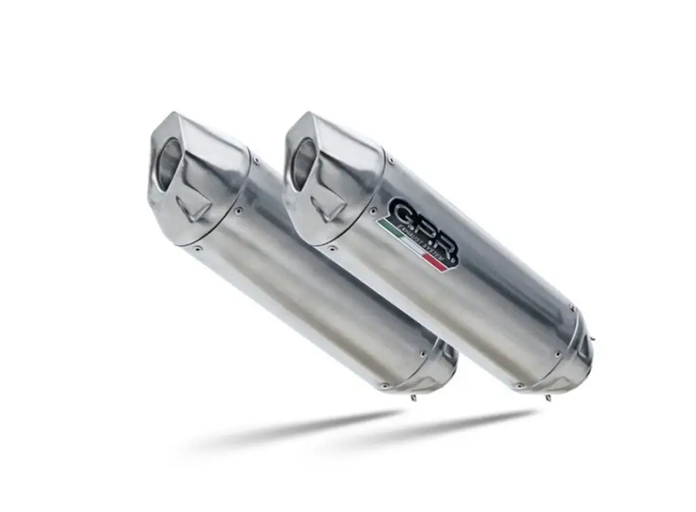 Aktuální Dvojitá koncovka výfuku Slip-on GPR FURORE-X INOX D.124.FXSC Matná černá