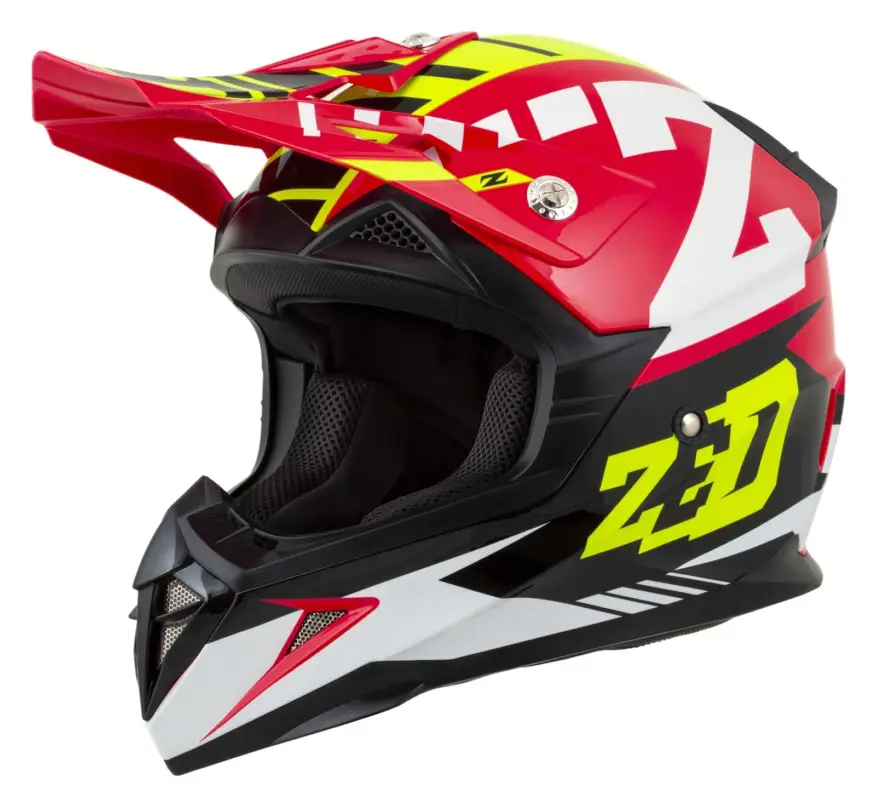 přilba X1.9D TARGA, ZED, dětská (červená/žlutá fluo/černá/bílá) 2025 Speciální Cena