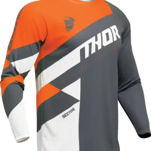 THOR dětský dres SECTOR CHECKER tm.šedá/oranžová Nakupujte Hned