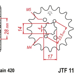 Nízká Cena Řetězové kolečko JT JTF 1129-12 12 zubů, 420