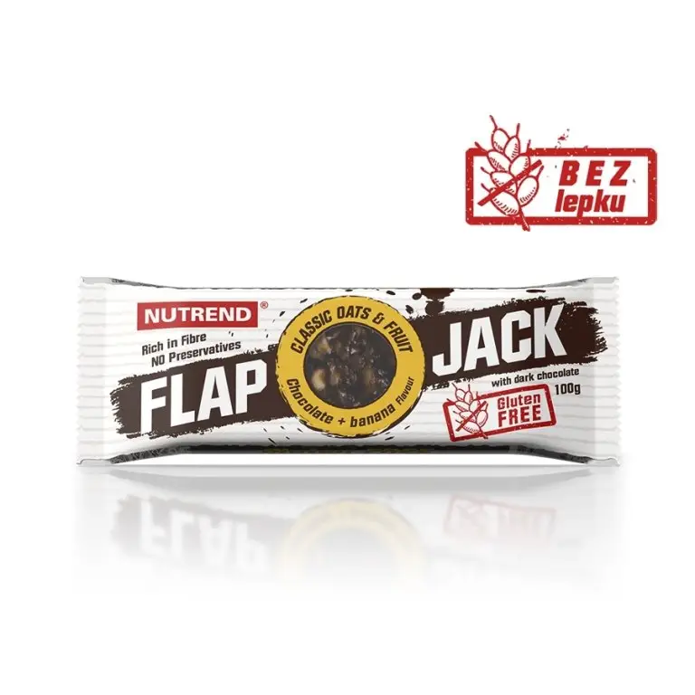Ihned K Objednání tyčinka Nutrend FLAPJACK GLUTEN FREE čokoláda+banán