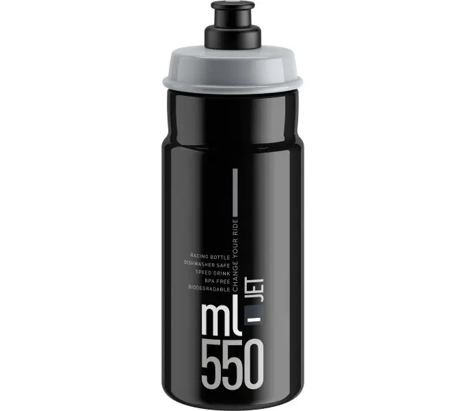 lahev ELITE Jet Black šedé logo, 550 ml Nízká Cena
