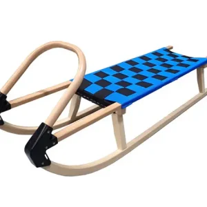 sáně dřevěné 110cm modré Levný