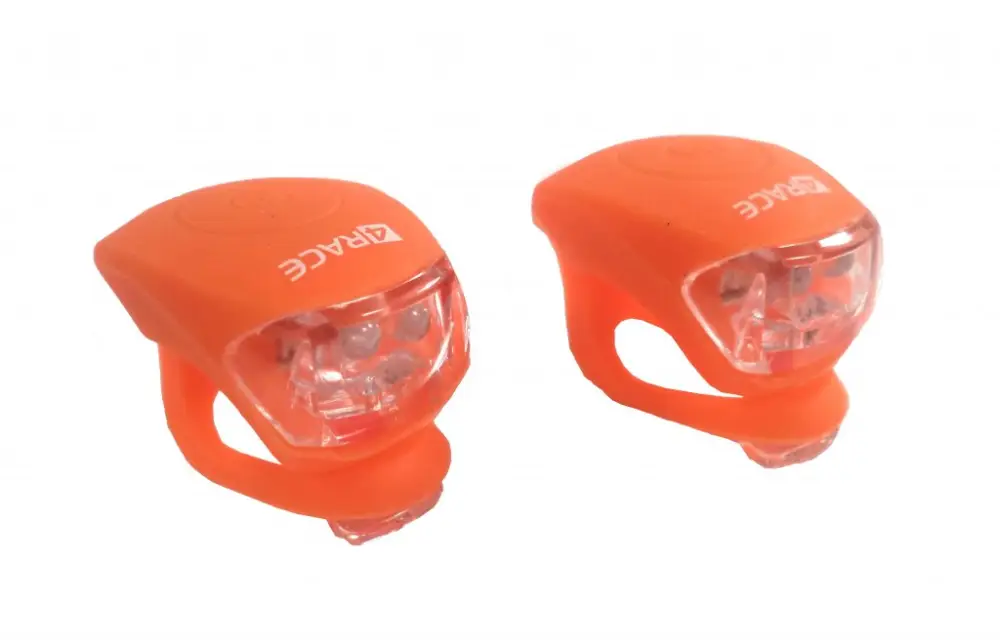 Novinka blikačka přední+zadní 4RACE LS03 silicon oranžová