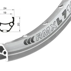ráfek REMERX DRAGON 719 V-brake 622x19 36děr stříbrný nýt Speciální Cena