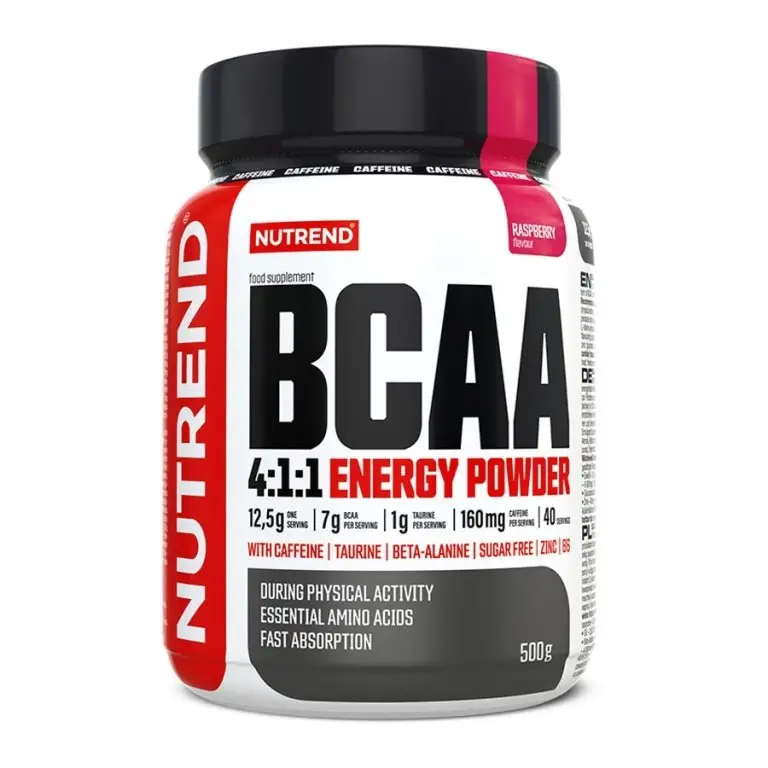 nápoj Nutrend BCAA 4:1:1 Energy Powder 500g malina Autentický