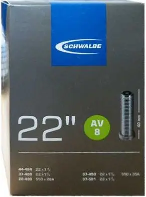 Sezónní Sleva duše SCHWALBE AV8 22"x1 1/8-1 3/8 (28/37-489/501) AV/40mm