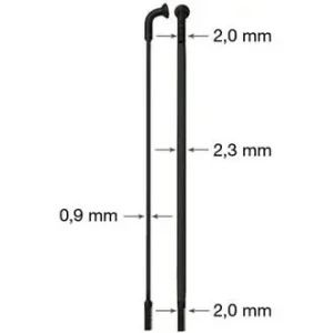 drát nerez Sapim CX Ray 2-2,3/0,9-2 x 266mm černý Akce