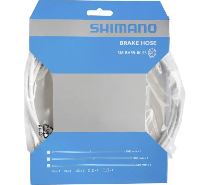 Originální hadička hydraulických brzd Shimano SM-BH59-JK-SS MTB 1000mm + přísl. bílá origin