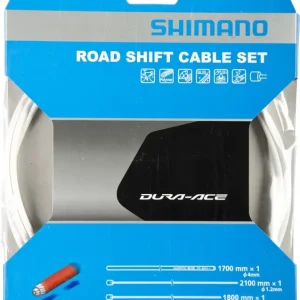 Must-Have bowdeny+lanka Shimano SP41 polymer set bílý