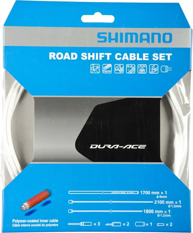 Must-Have bowdeny+lanka Shimano SP41 polymer set bílý