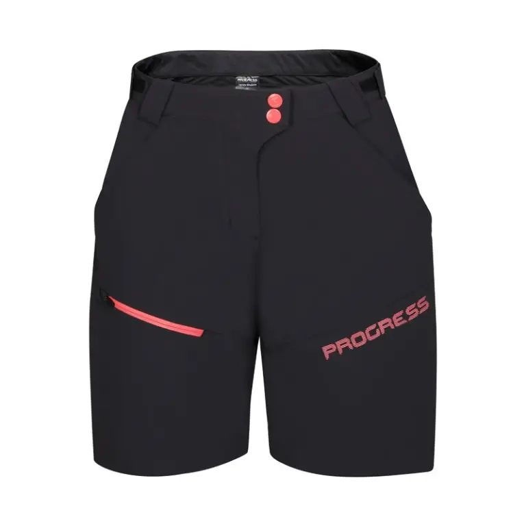 kalhoty krátké dámské Progress GENIA BIKE SHORTS černé Cenový Hit