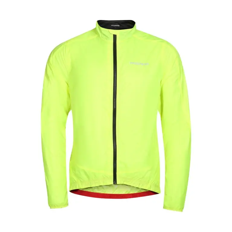 Víkendová Akce bunda pánská Progress WINDY BIKE neon žlutá