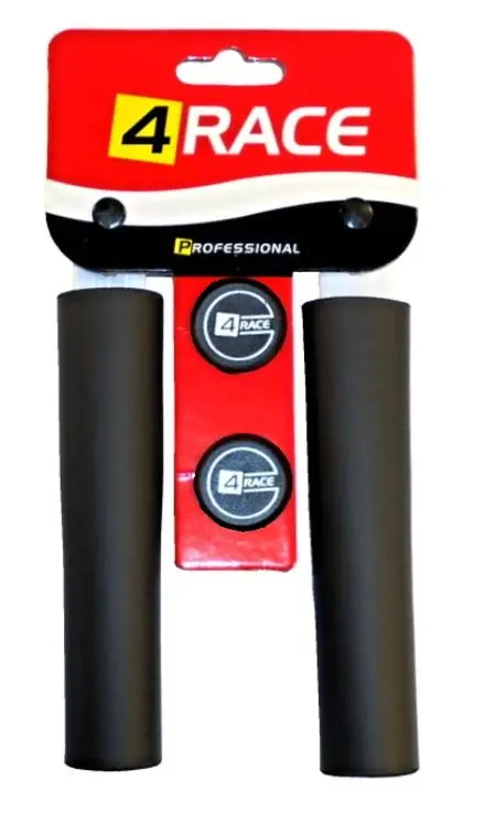 Značkový gripy 4RACE pěnové tvrzené 130mm černé