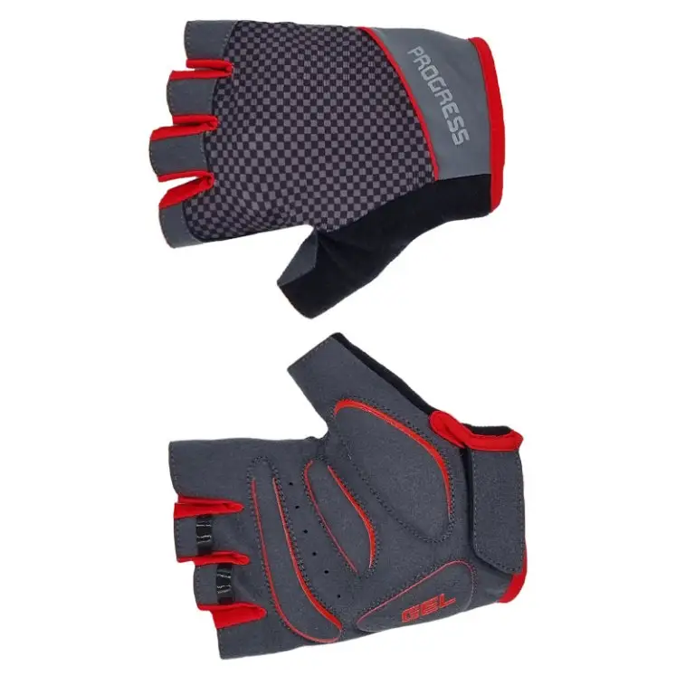 rukavice cyklistické Progress SOLAR MITTS černo/červené Sezónní Sleva