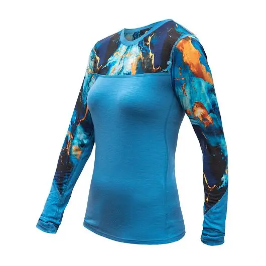 triko dlouhé dámské SENSOR MERINO IMPRESS modrá/universe Autentický