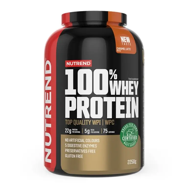Vysoce Kvalitní nápoj Nutrend 100% WHEY PROTEIN 2250g čokoládové brownies